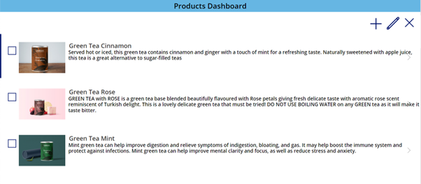 bind static images in gallery control in Canvas App